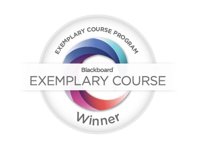Logo for the 2018 Blackboard Exemplary Course Program Award