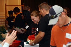 students at orientation