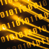 fiber optic cables over binary code