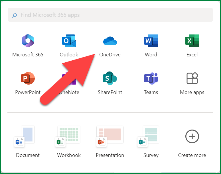 Outlook Waffle Menu Options