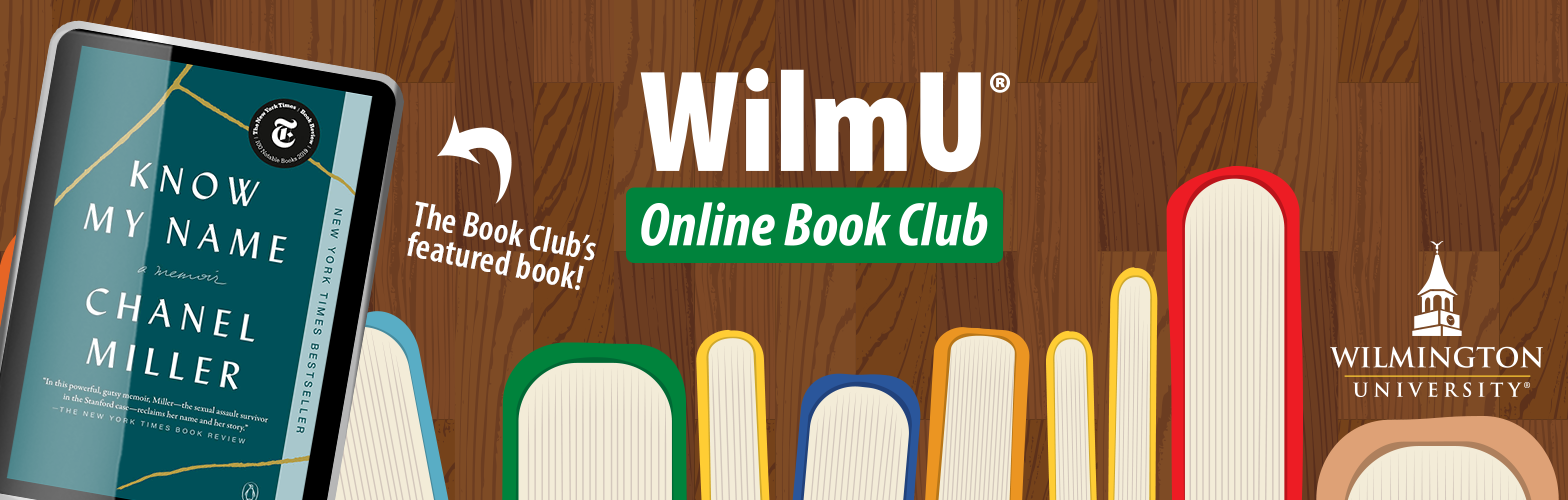 book club banner image with logo showing the featured book cover