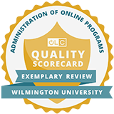 Administration of Online Programs Quality Scorecard Exemplary badge